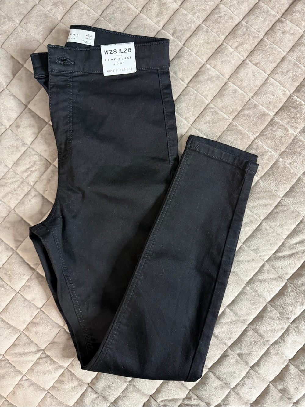 Topshop Pure Black Skinny Jeans